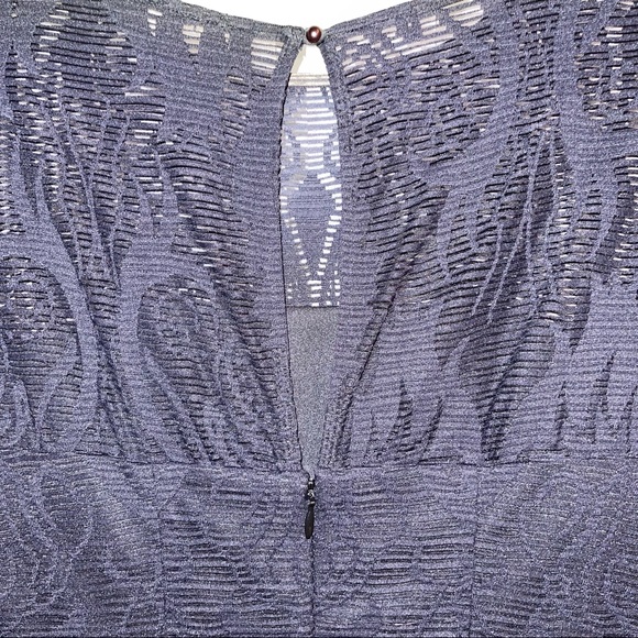 Black Long Sleeved Sheath Dress with illusion sleeves - Picture 4 of 6